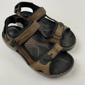 ECCO Yucatan Sandals Men’s 10 Offroad Receptor Leather Adjustable Strap Sport